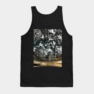 Airplane Overhead Shot of Scandinavian Winter Forest Landscape Tank Top